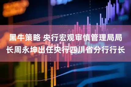 黑牛策略 央行宏观审慎管理局局长周永坤出任央行四川省分行行长